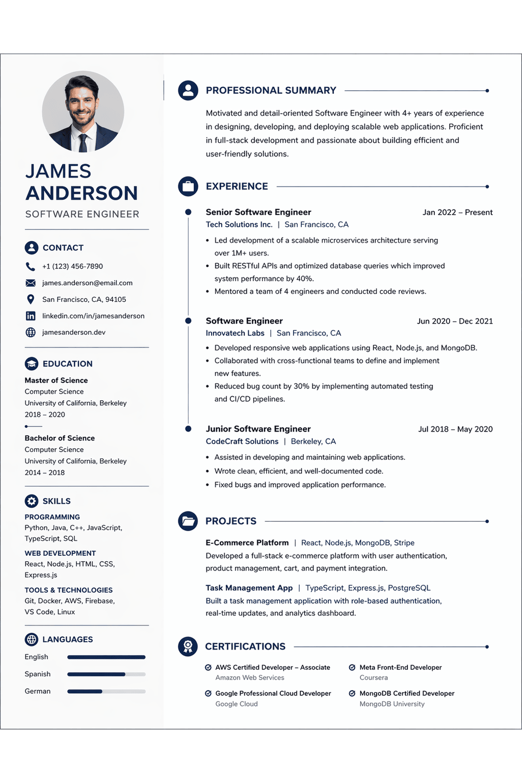 Resume Template 1